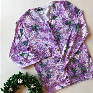 J. Crew XS Lightweight Floral Cardigan
